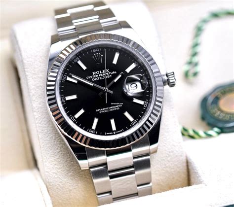 rolex 26mm datejust black dial|Rolex Datejust 41mm black.